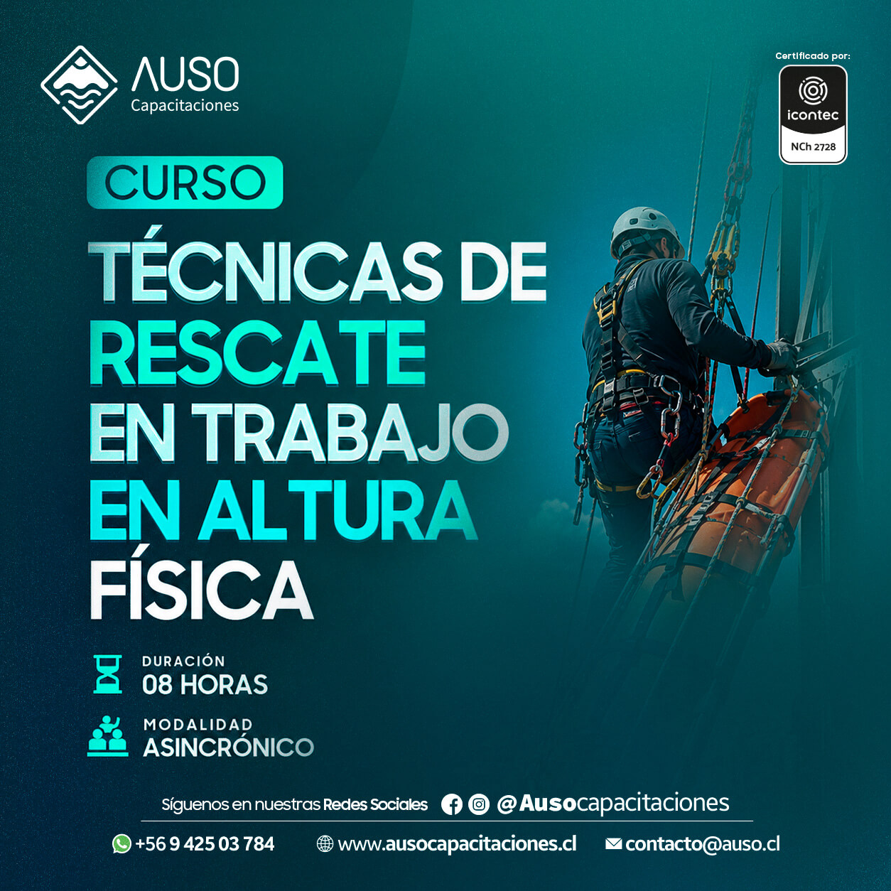 Curso Técnicas de Rescate en Trabajo en Altura Física