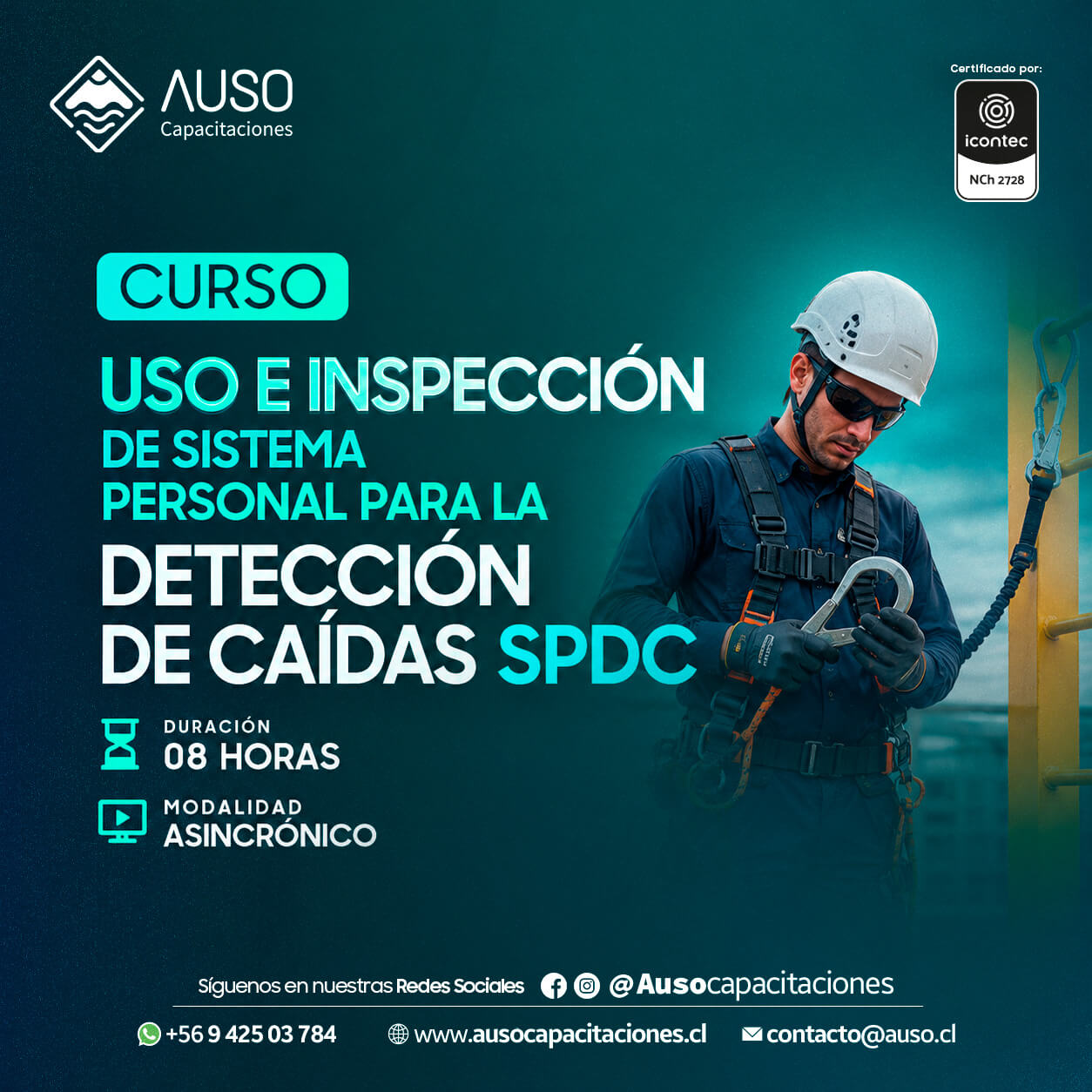 Curso Uso e Inspección de Sistema Personal para la Detección de Caidas SPDC